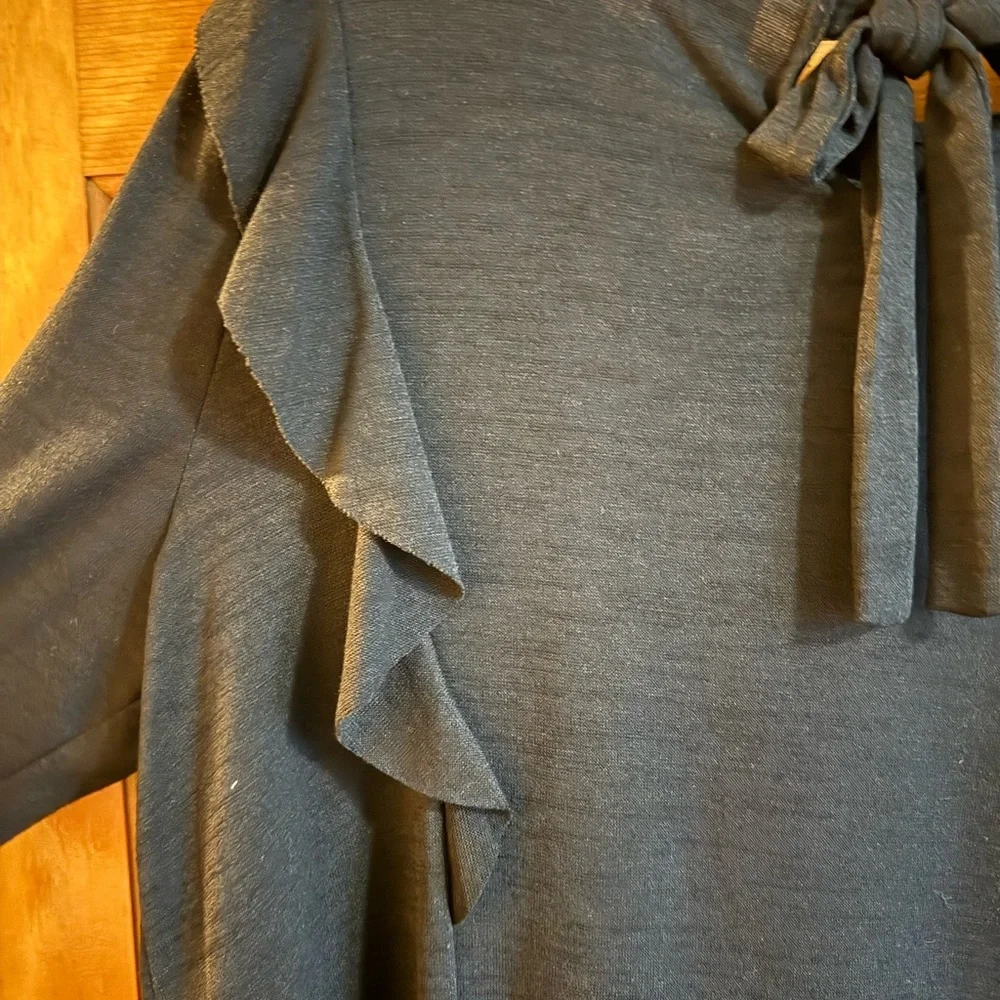 Lauren Conrad Women Black Sunshine Revival Embroidered Floral Neck Trim NEW XXL - Picture 6 of 7